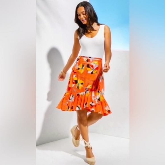 Cabi Wrap Ruffle Floral Skirt. NWOT. Size XS. - Picture 1 of 7